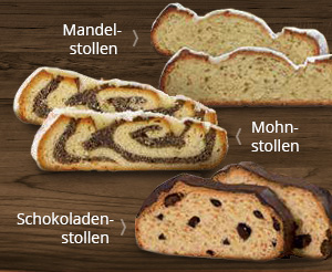 verschiedene Stollenspezialitäten