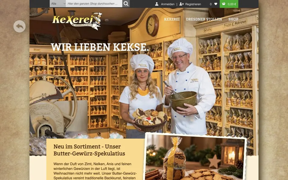 Aktuelle Website von KeXerei