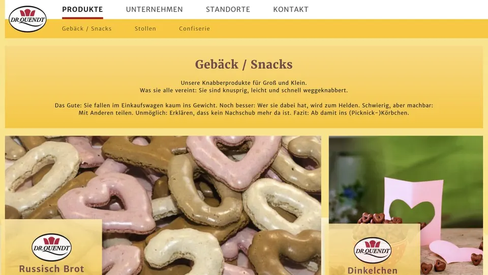 Aktuelle Website von Dr. Quendt