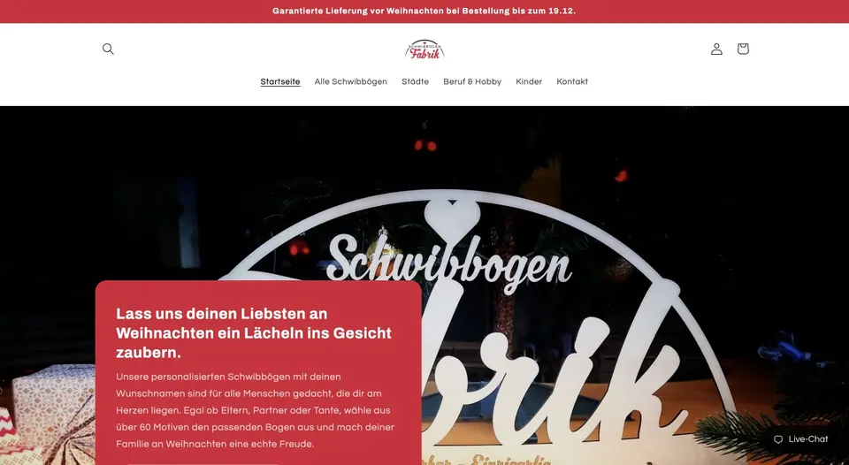 Website-Vorschau von Schwibbogenfabrik