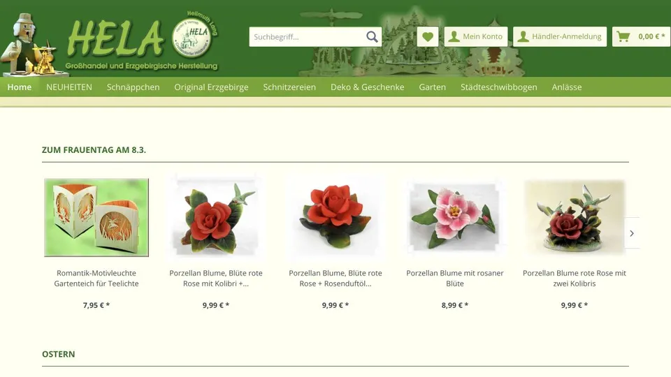Aktuelle Website von HELA – Hellmuth Lang