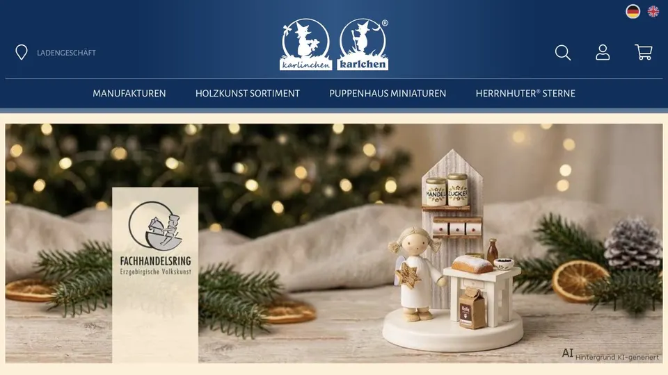 Aktuelle Website von Karlchen-Shop