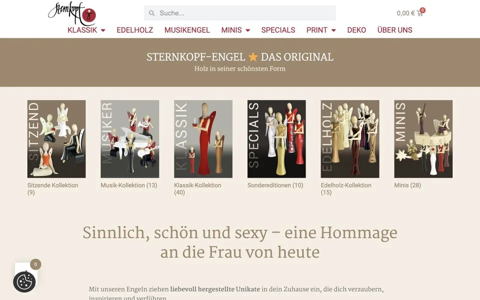 Aktuelle Website von Sternkopf-Engel