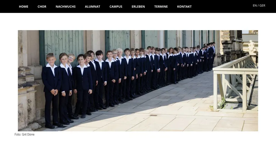 Aktuelle Website von Dresdner Kreuzchor
