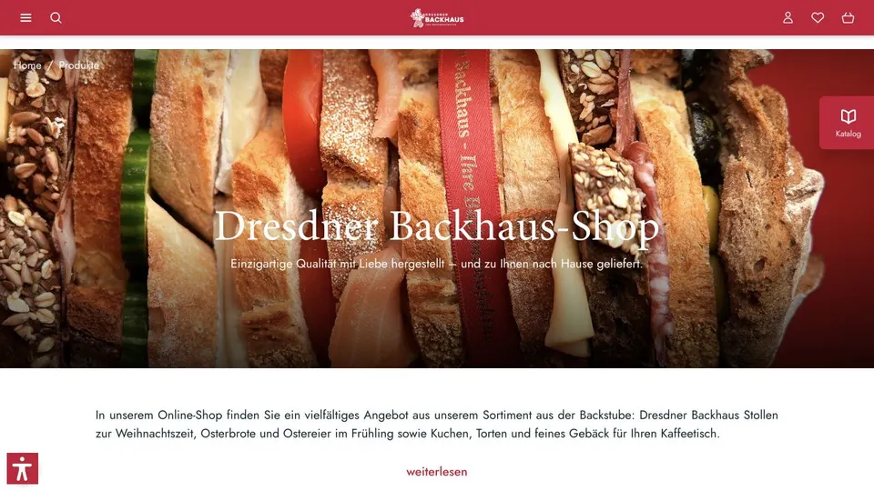Aktuelle Website von Dresdner Backhaus