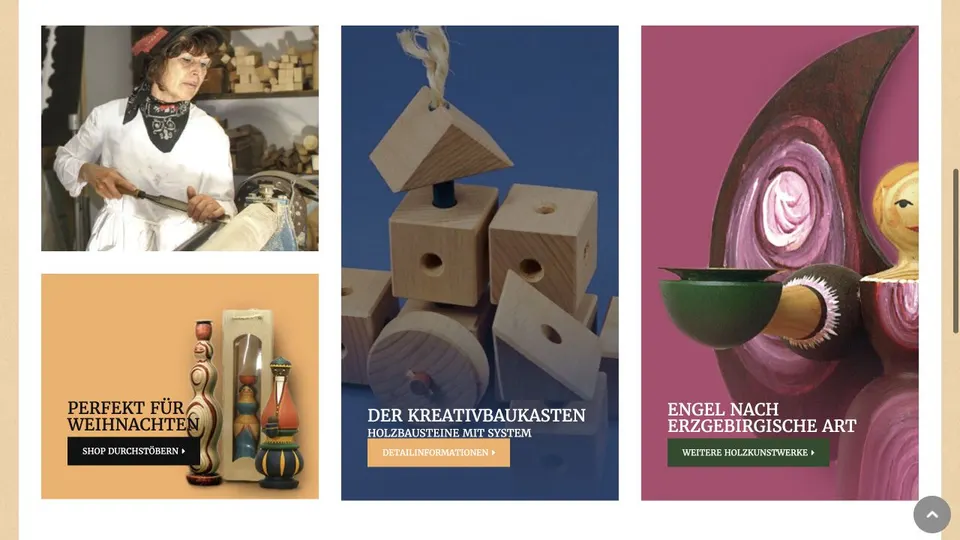 Aktuelle Website von Volkskunst & Design Atelier Friedrich